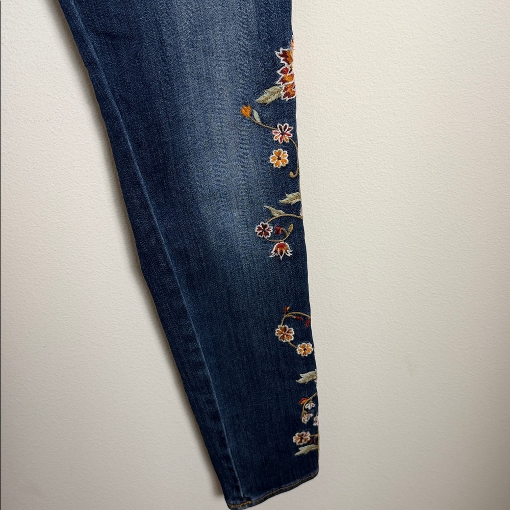Driftwood Jackie Floral Embroidered Skinny Jeans Size 28 Boho Hippie - Picture 5 of 9